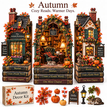 Grandma's Christmas Quilting Cottage – DIY Light-Up Miniature Dollhouse Kit, Cozy Holiday Craft & Handmade Christmas Gift