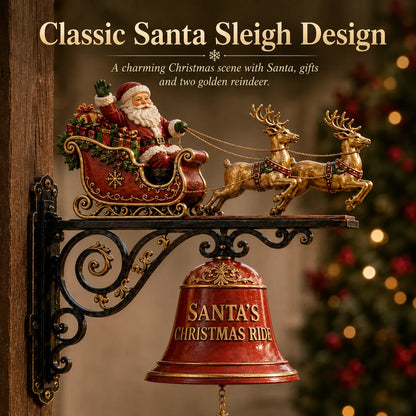 🎅 Santa Sleigh with Reindeer & Bell | 3D Christmas Outdoor Decoration🔔