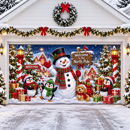 🔥LAST DAY 50% OFF🎄 Christmas Garage Door Cover 🚗✨