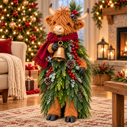 Highland Cow Christmas Greeter – A Charming Holiday Welcome