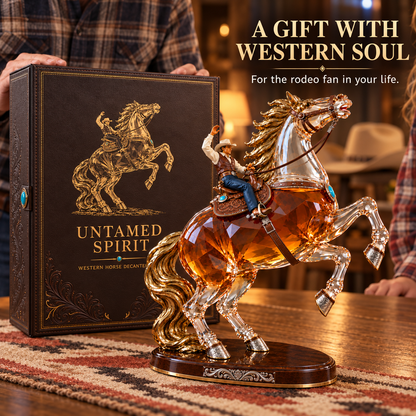 Untamed Spirit Rearing Horse Whiskey Decanter – Western Limited Collector’s Edition