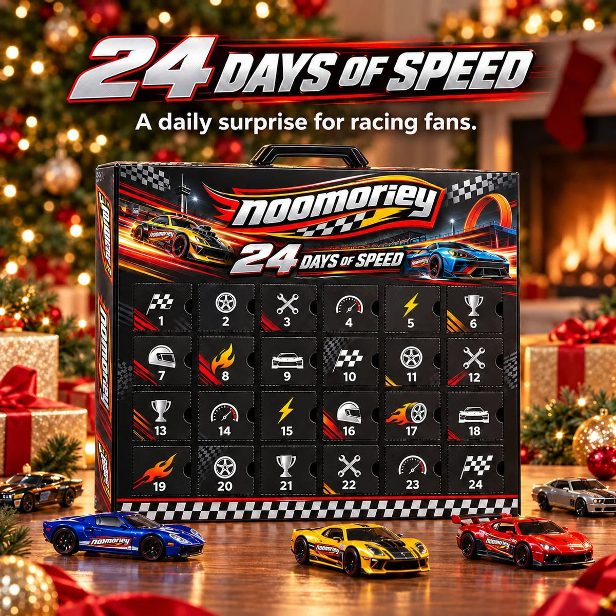 🏁 24 Days of Racing Magic – Christmas Mini Car Collector's Advent Calendar 🎄