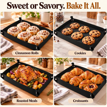 Foldable Silicone Baking Tray – Bake, Release & Store with Ease