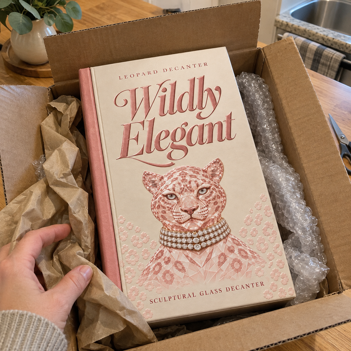 🐆 Wildly Elegant Pink Leopard — Limited Collector’s Edition | Vase, Diffuser & Decanter ✨