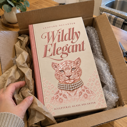 🐆 Wildly Elegant Pink Leopard — Limited Collector’s Edition | Vase, Diffuser & Decanter ✨