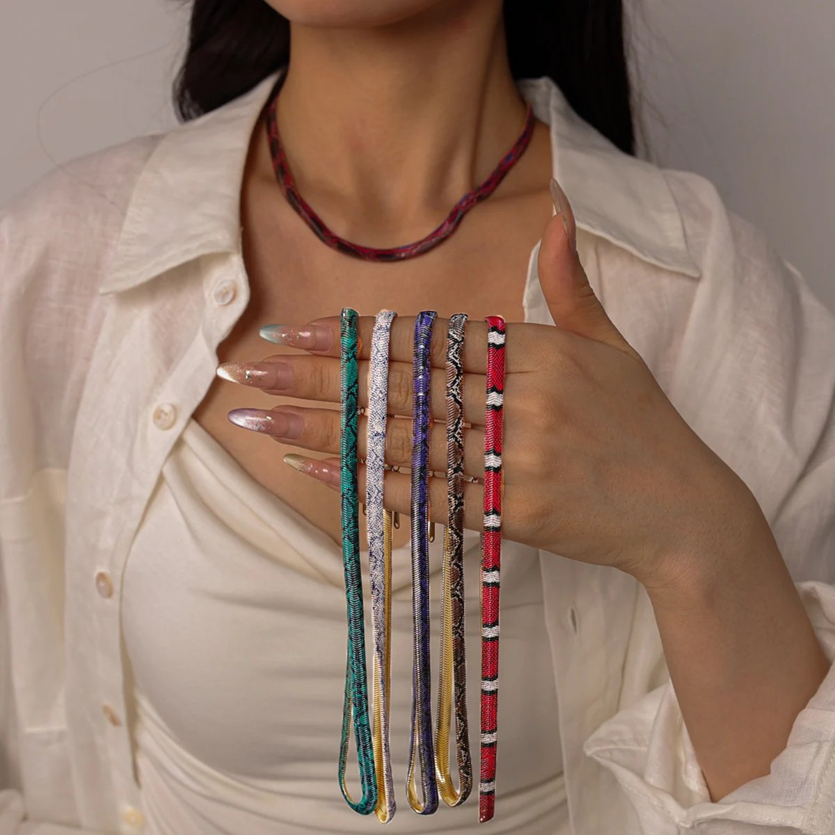 🐍Serpent Statement Necklace – A Symbol of Mystery & Power✨