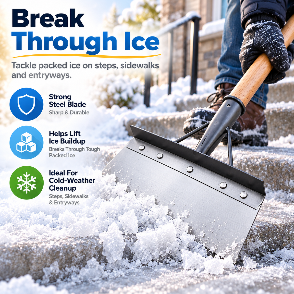 ⚒️All-Season Snow Removal & Garden Tool