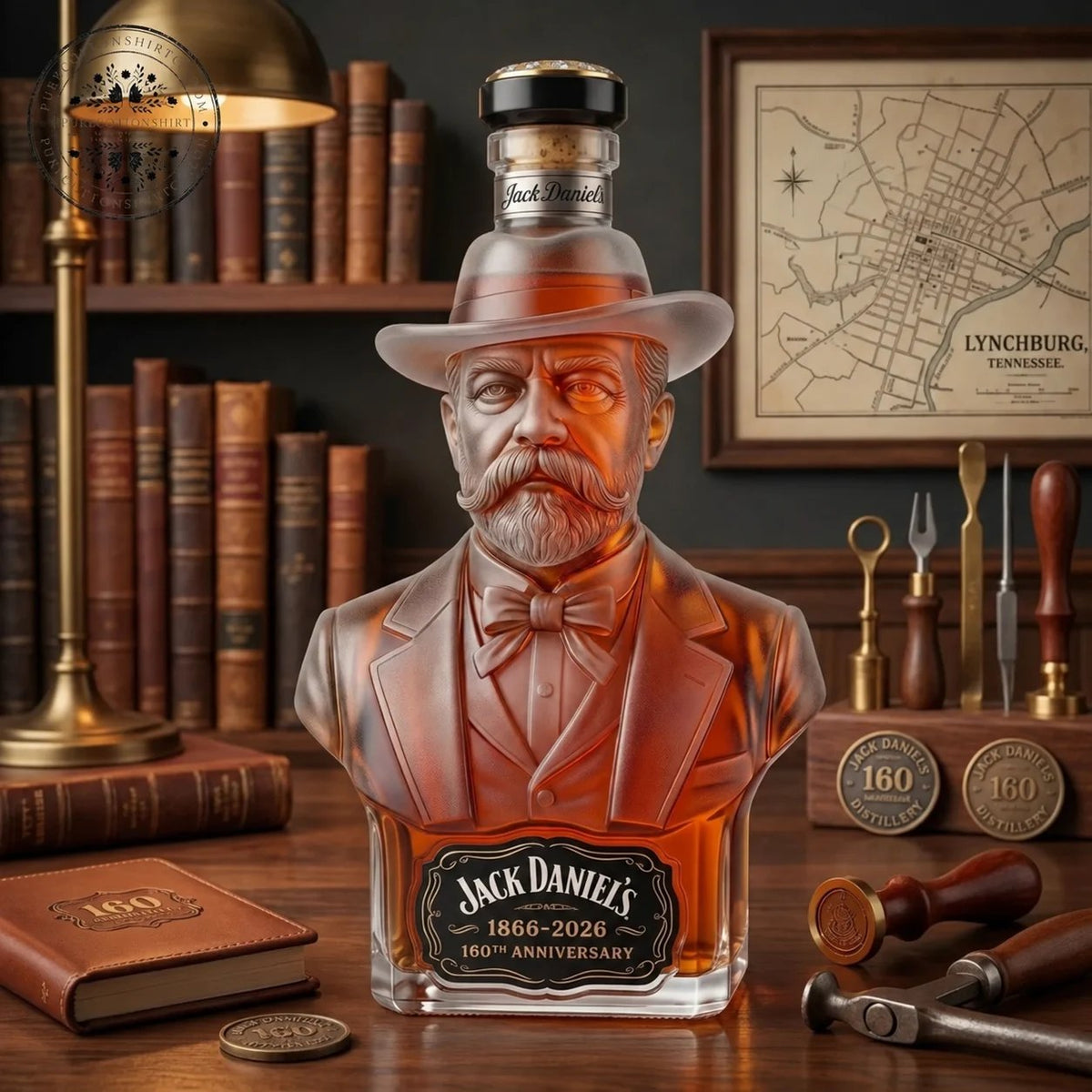 Jack Daniel’s 2026 160th‑Anniversary Bust Glass Decanter