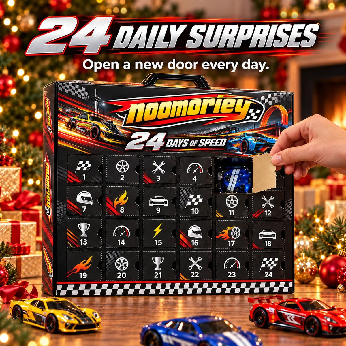 🏁 24 Days of Racing Magic – Christmas Mini Car Collector's Advent Calendar 🎄