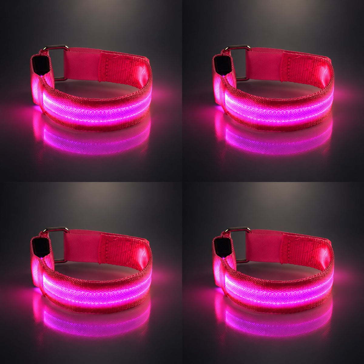 4-Pack LED Horse Leg Visibility Straps – 3 Lighting Modes, 5 Color Options, Adjustable Fit for Evening Riding & Equestrian Activities
