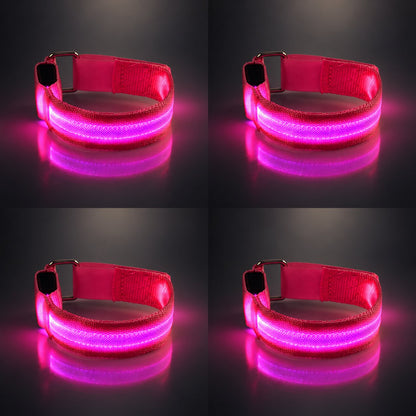 4-Pack LED Horse Leg Visibility Straps – 3 Lighting Modes, 5 Color Options, Adjustable Fit for Evening Riding & Equestrian Activities