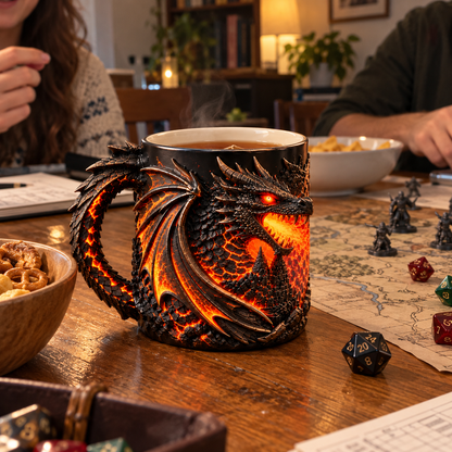 🐉✨  Dragonfire 3D Heat-Reveal Magic Mug | Add a Hot Drink. Awaken the Dragon.🔥