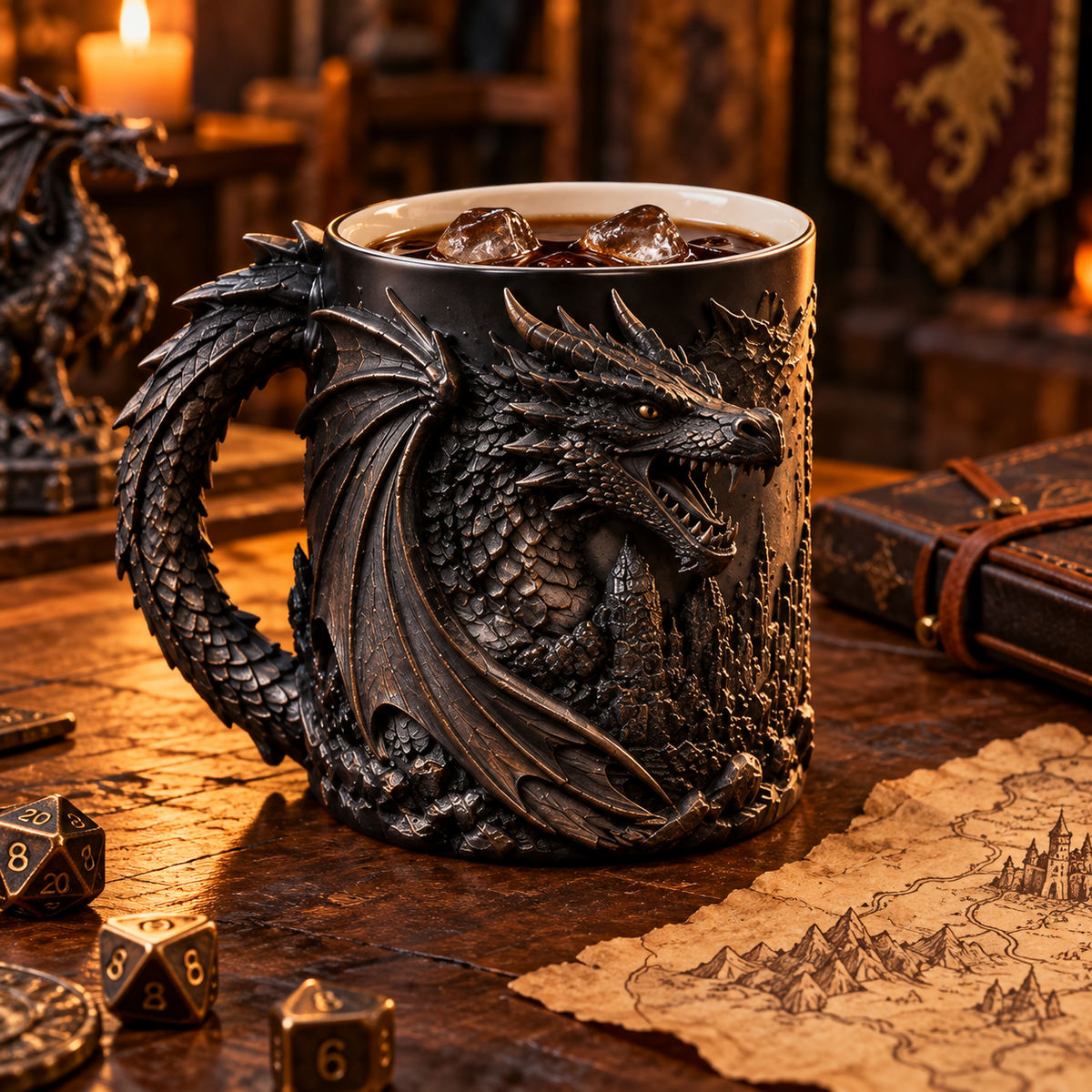 🐉✨  Dragonfire 3D Heat-Reveal Magic Mug | Add a Hot Drink. Awaken the Dragon.🔥