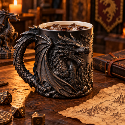 🐉✨  Dragonfire 3D Heat-Reveal Magic Mug | Add a Hot Drink. Awaken the Dragon.🔥