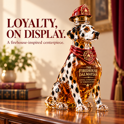 The Firehouse Dalmatian Whiskey Bottle