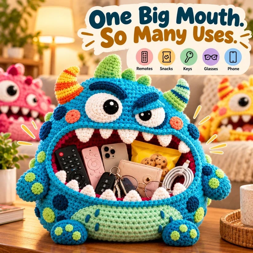 👾🧶Clutter Munchers Hungry Monster DIY Crochet Storage Buddies