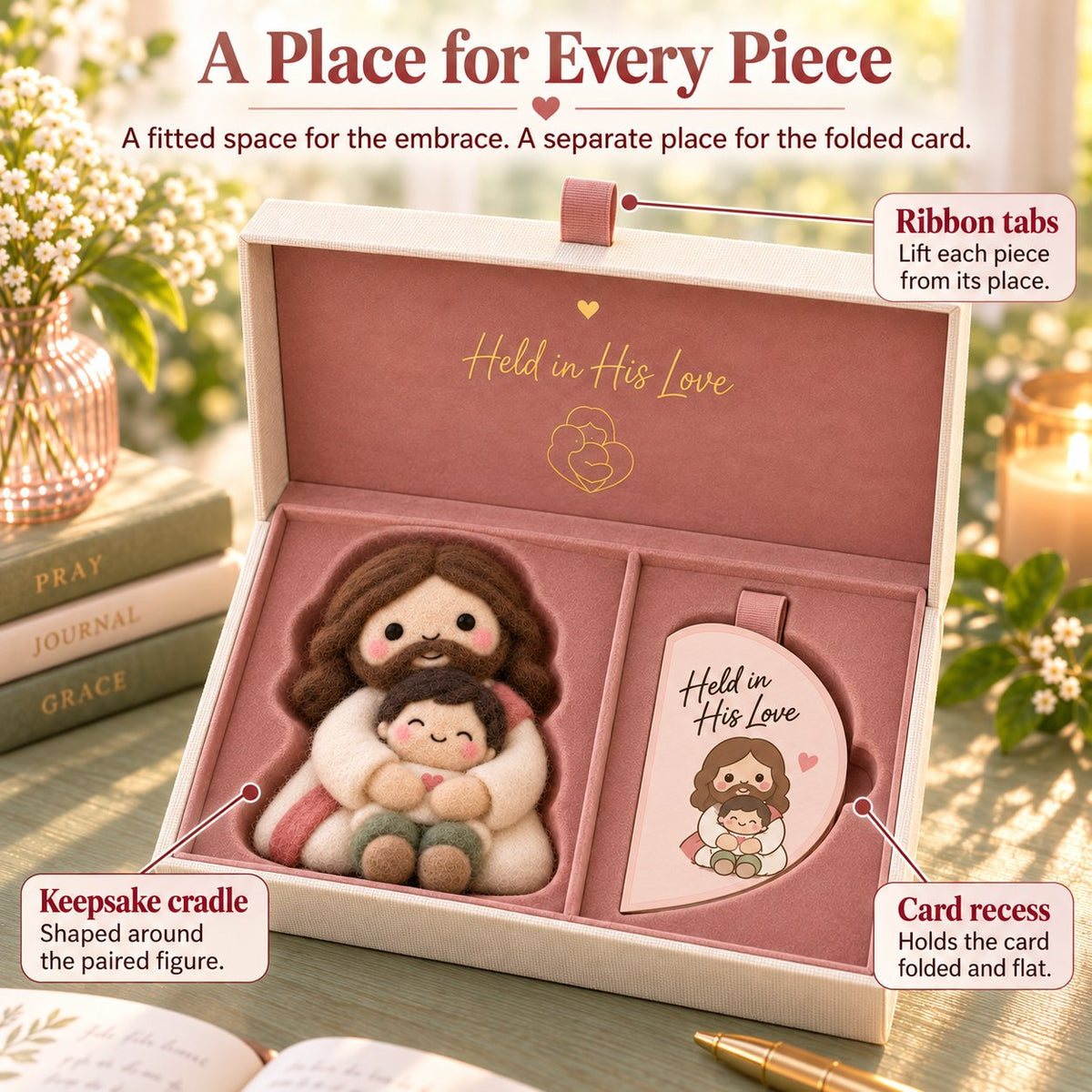 Faith-Inspired Felt Keepsake Gift Set | 6 Meaningful Designs with Matching Message Card & Gift Box 🎁