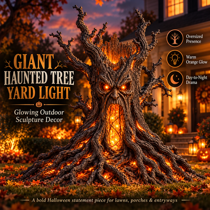 🪾🎃 Enchanted Haunted Tree Light-Spooky Glowing Halloween Yard Sculpture 👻