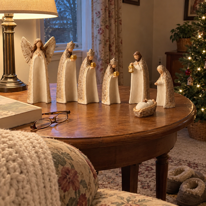 7-Piece Holy Family Christmas Nativity Figurine Set