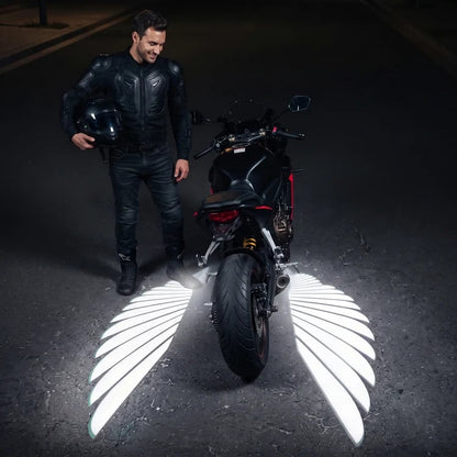 🏍️ Angel Wing Motorcycle LED Projector Lights