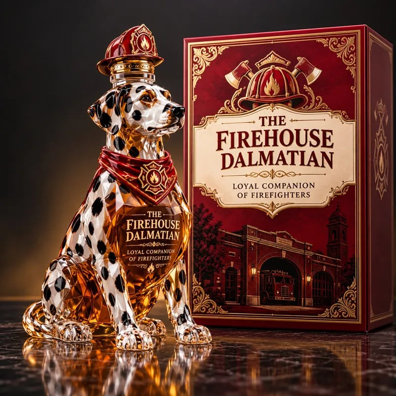 The Firehouse Dalmatian Whiskey Bottle