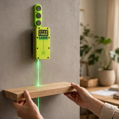 Magnetic Stud Finder with Laser Guide – Wall Stud Locator for Baseboards, Shelves & Picture Frames