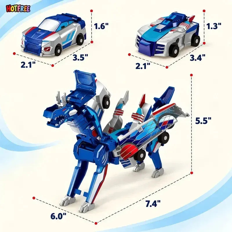 Magnetisches Dinosaurier-Transformationsauto