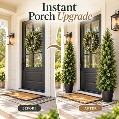 🌿 Luxury Realistic Cypress Topiary Tree – Elegant, Weather-Resistant Outdoor Décor