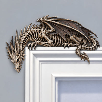 🐉🔥 Sleeping Dragon Door Topper | Medieval Fantasy Dragon Guardian Wall Décor for Doorway, Gaming Room & Gothic Home 🏰✨