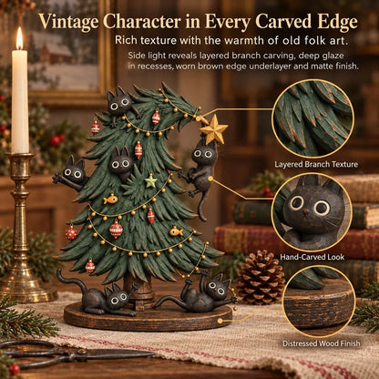 🎄 Cute Black Cat Christmas Tree Decor