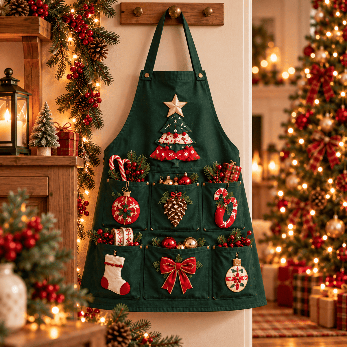 Christmas Tree Decorating Apron