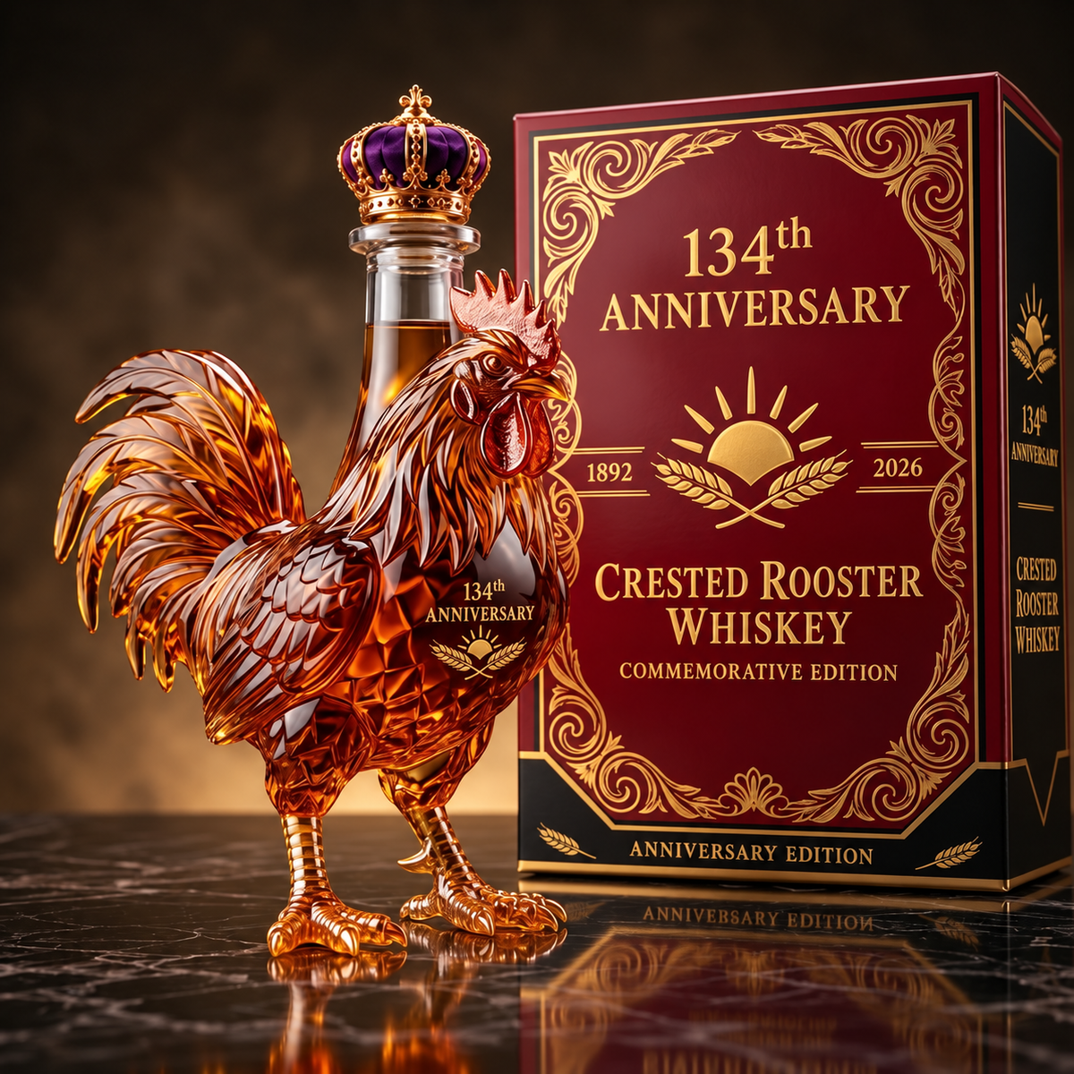 🐓Crested Rooster 134th Anniversary Whiskey — 1892–2026 Commemorative Edition