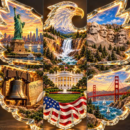 ✨🇺🇸 American Heritage™ Lighted Eagle Wall Art 🦅