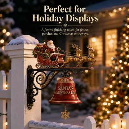 🎅 Santa Sleigh with Reindeer & Bell | 3D Christmas Outdoor Decoration🔔