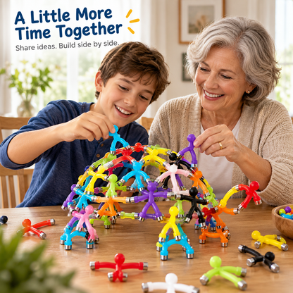 🔥LAST DAY 50% OFF🧲🌈 Magic Magnetic Little Friends – 10-Piece Bendable Silicone Figure Toy Set