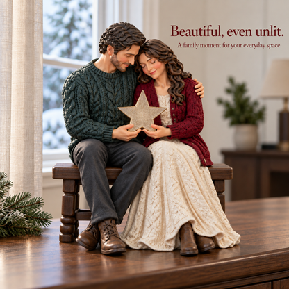 ✨ A Little Christmas Glow – Lighted Family Keepsake Figurine