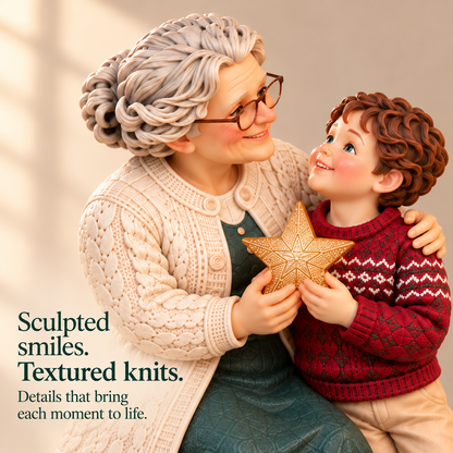 ✨ A Little Christmas Glow – Lighted Family Keepsake Figurine