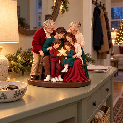 ✨ A Little Christmas Glow – Lighted Family Keepsake Figurine