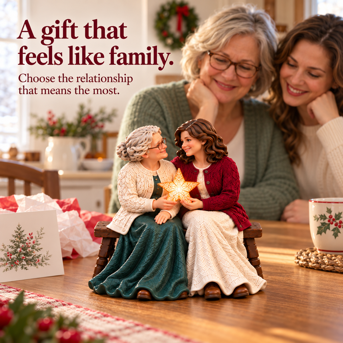 ✨ A Little Christmas Glow – Lighted Family Keepsake Figurine