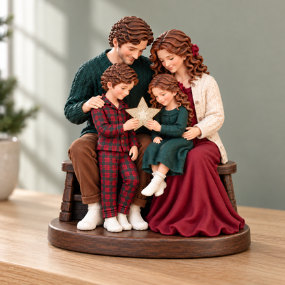 ✨ A Little Christmas Glow – Lighted Family Keepsake Figurine