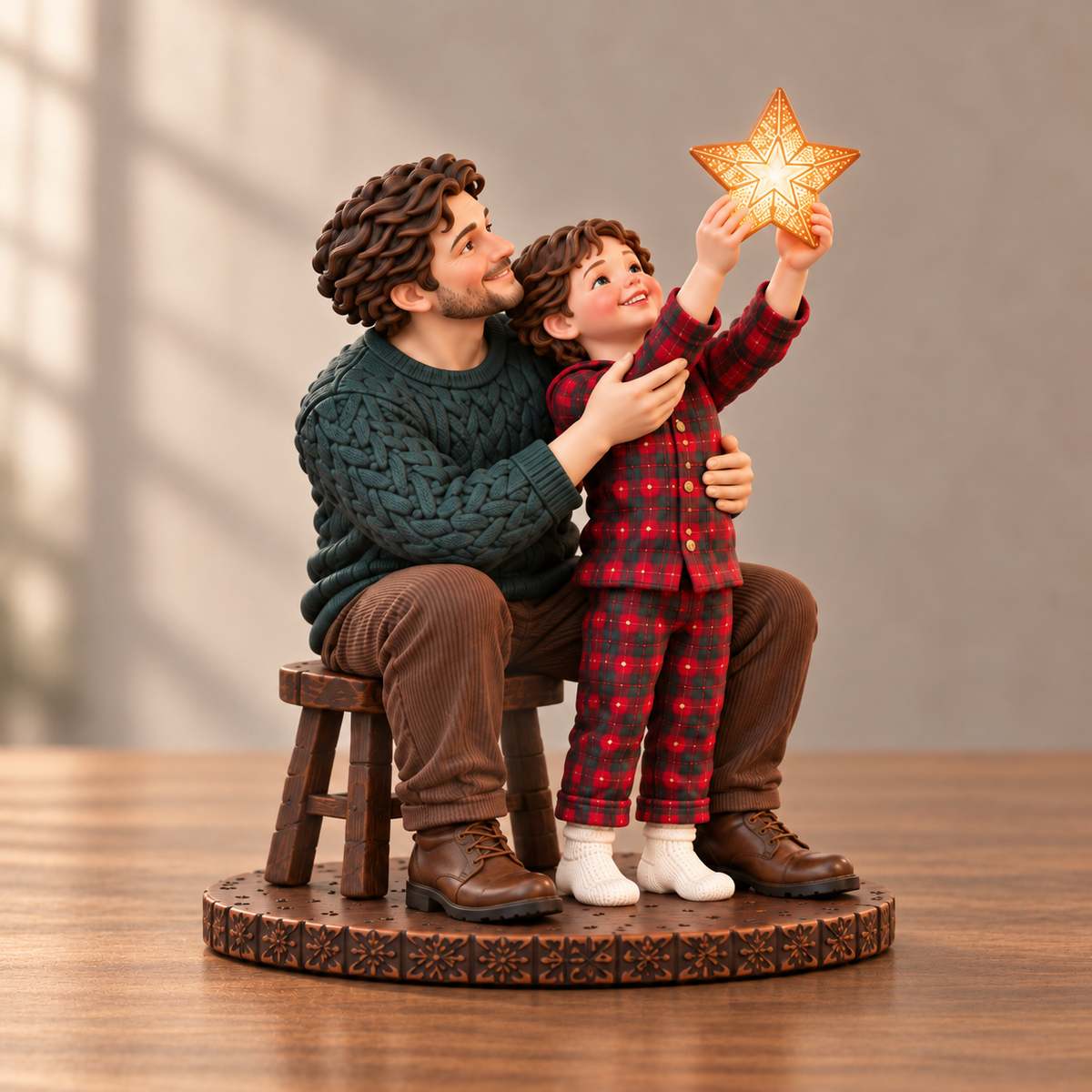 ✨ A Little Christmas Glow – Lighted Family Keepsake Figurine
