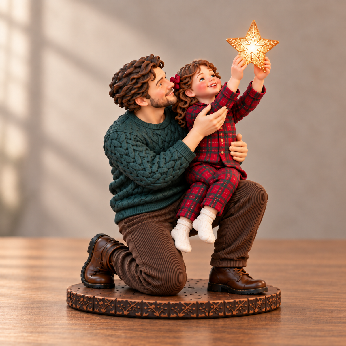 ✨ A Little Christmas Glow – Lighted Family Keepsake Figurine