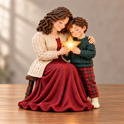 ✨ A Little Christmas Glow – Lighted Family Keepsake Figurine