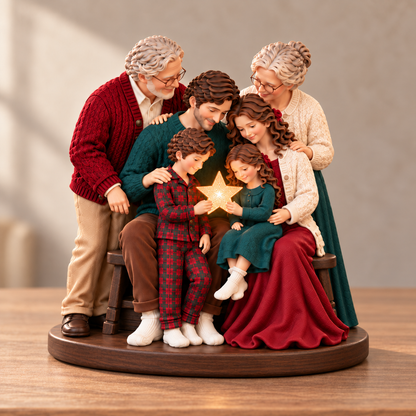 ✨ A Little Christmas Glow – Lighted Family Keepsake Figurine