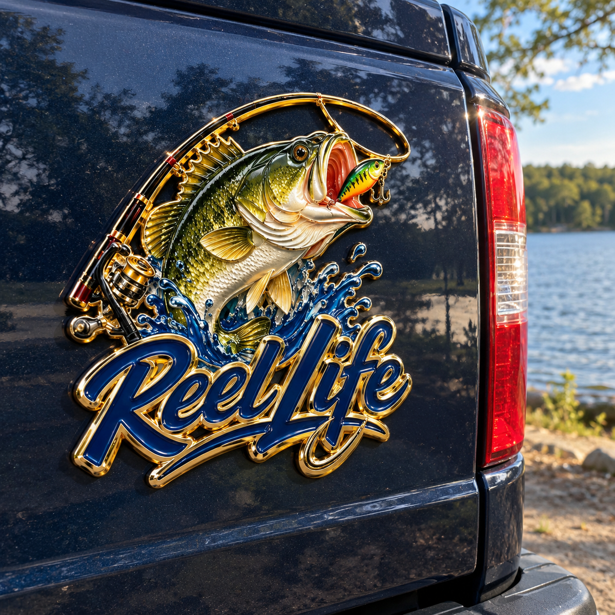 🎣Reel Life Bass Fishing Car Emblem