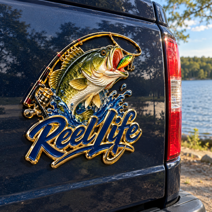 🎣Reel Life Bass Fishing Car Emblem