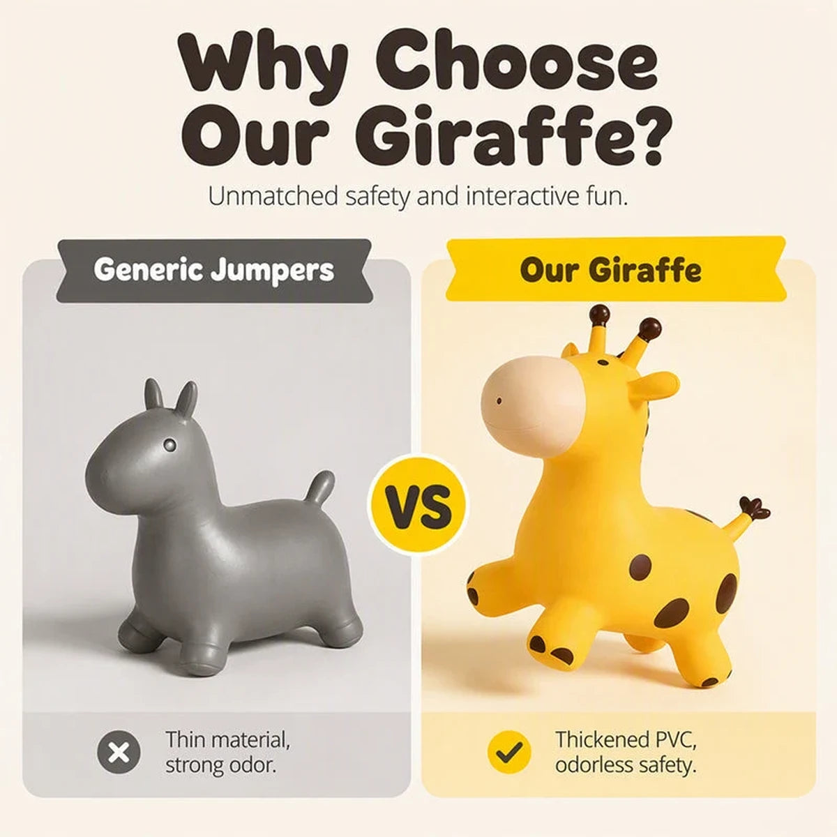 Why choose our giraffe bouncy toy