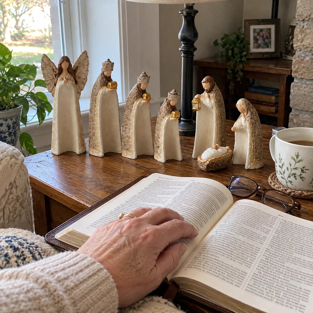 7-Piece Holy Family Christmas Nativity Figurine Set