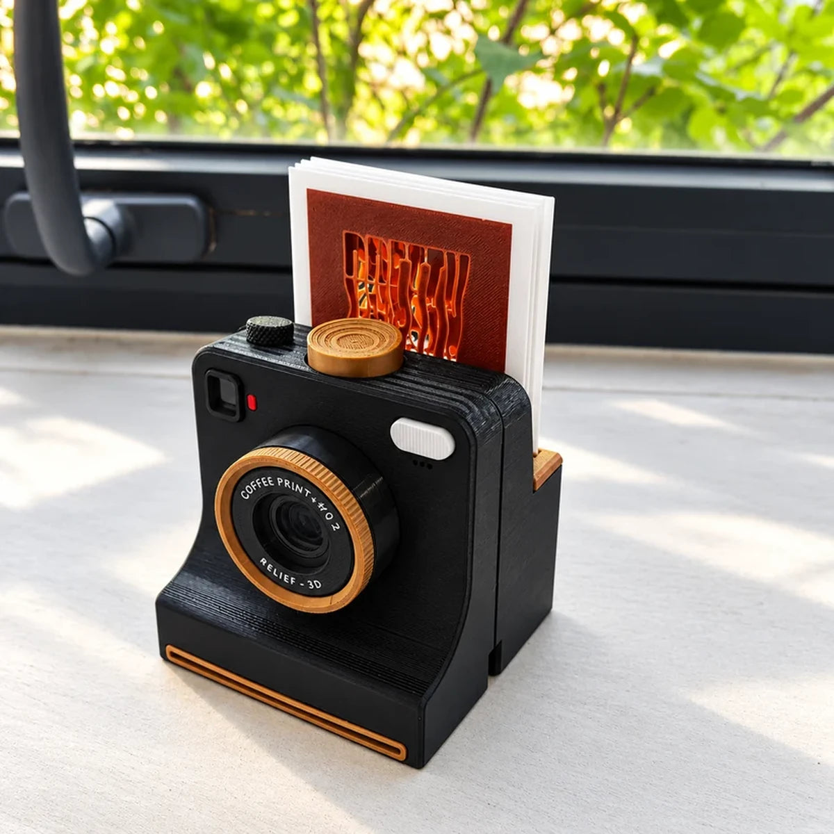 Black retro coffee art camera variant