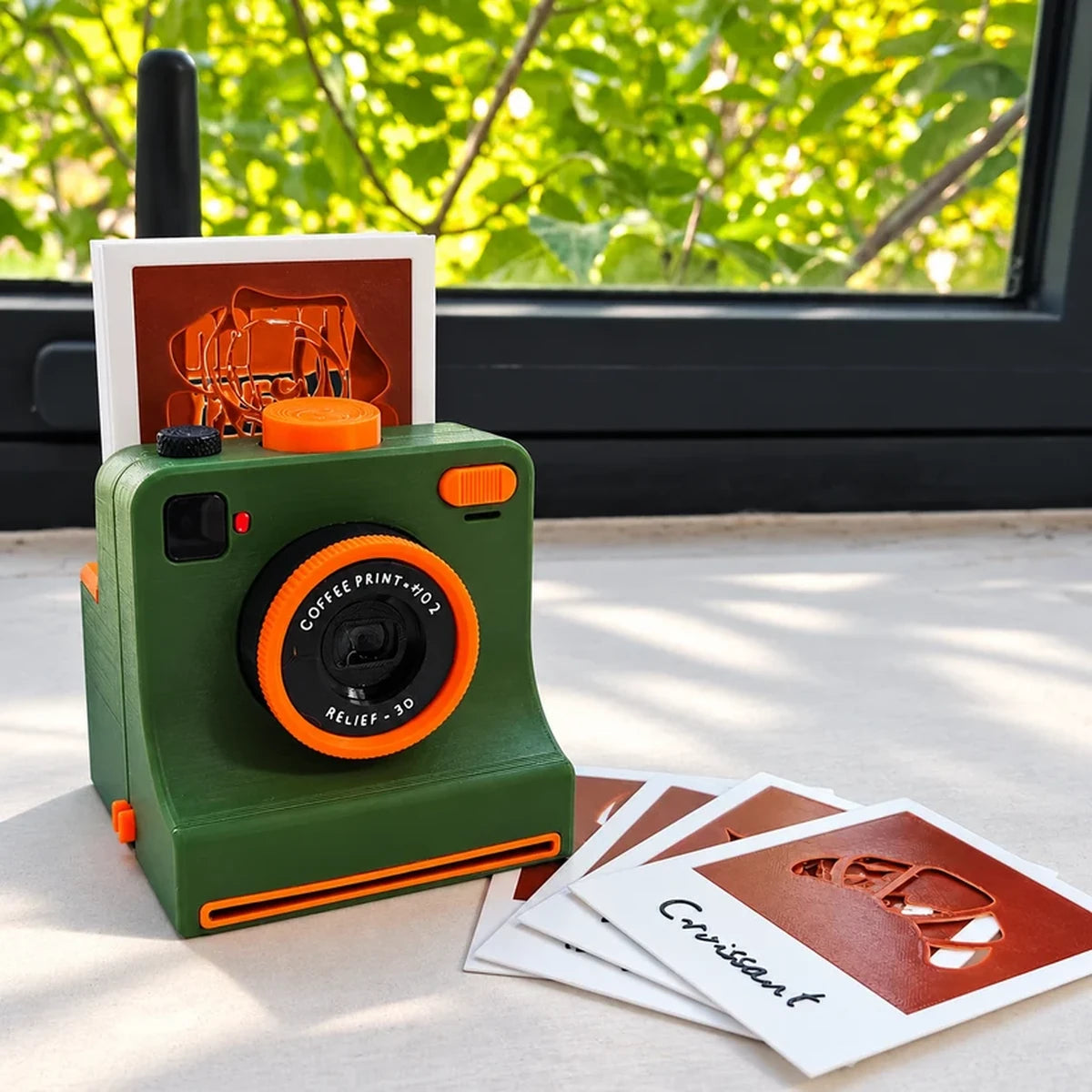 Green retro coffee art camera variant